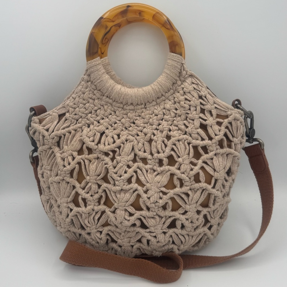 NWOT The Sak Helena Crochet Bracelet Circle Handle Hand Bag Crossbody Bag Boho